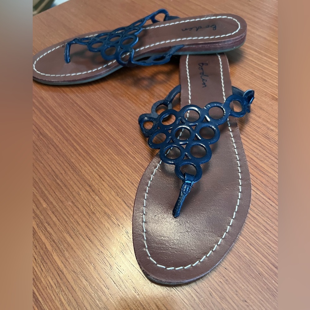 Well loved navy sandals